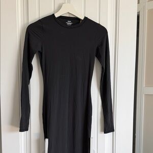 SKIMS Black Long Sleeve Dress
